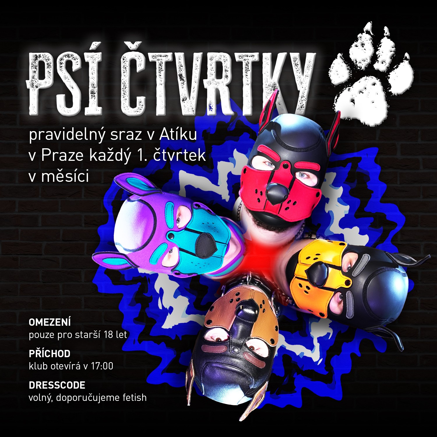 Psí čtvrtek v Ateliéru Praha - pravidelné setkání pejsků. - 2026-03-05T18:00 - Klub Ateliér, Praha