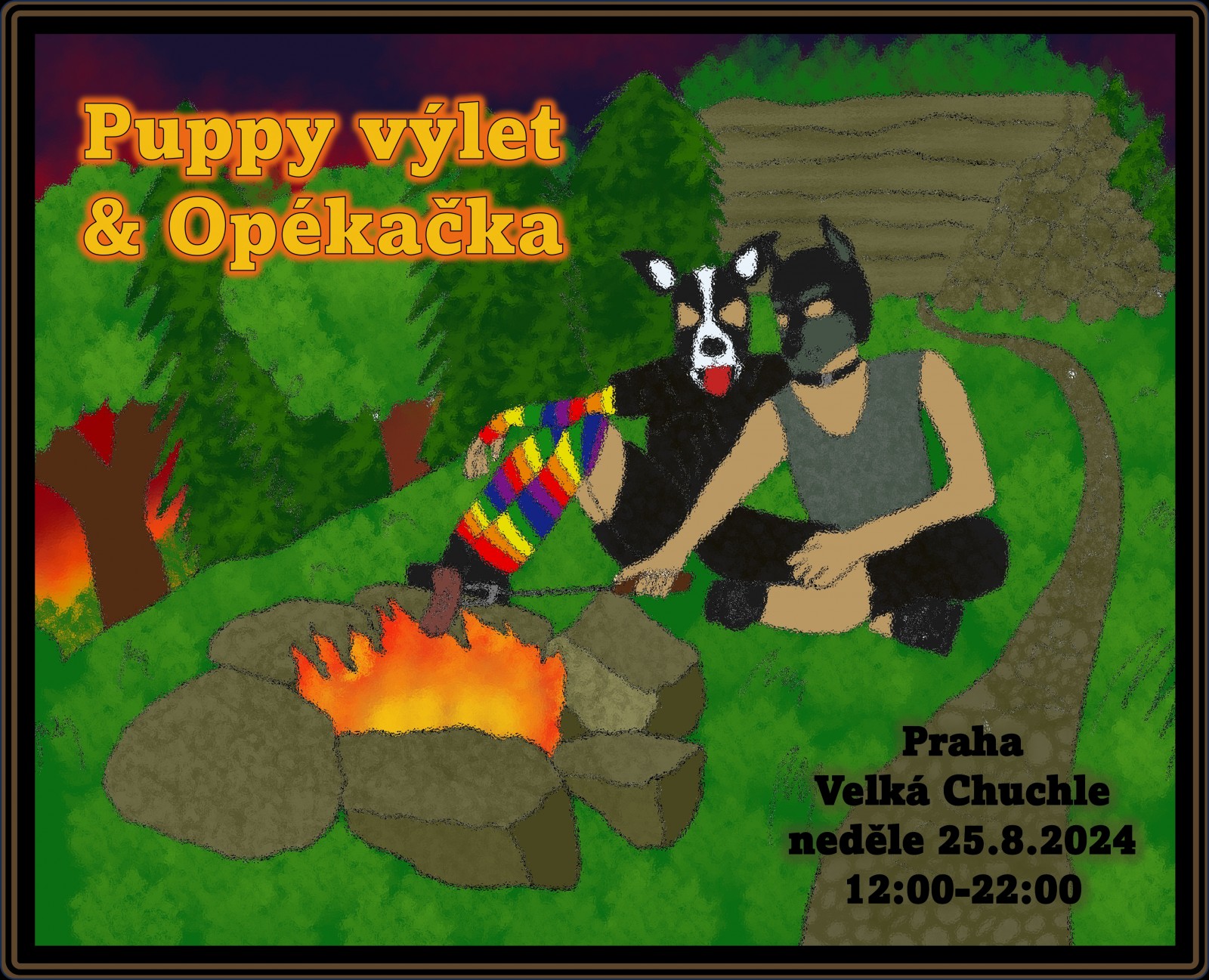 Puppy výlet s opékačkou - 2024-08-25T12:00 - Praha-Hlubočepy, Malá a Velká Chuchle